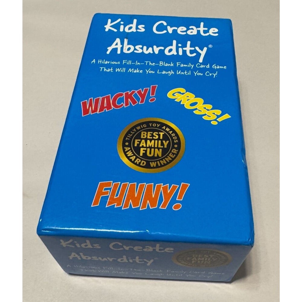 Kids Create Absurdity Fun Family Card Game Night fill in the blanks creative